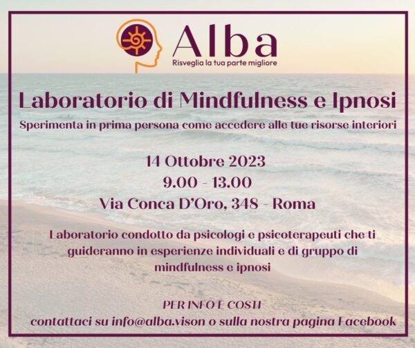 Laboratorio di Mindfulness e Ipnosi - 14 Ottobre 2023